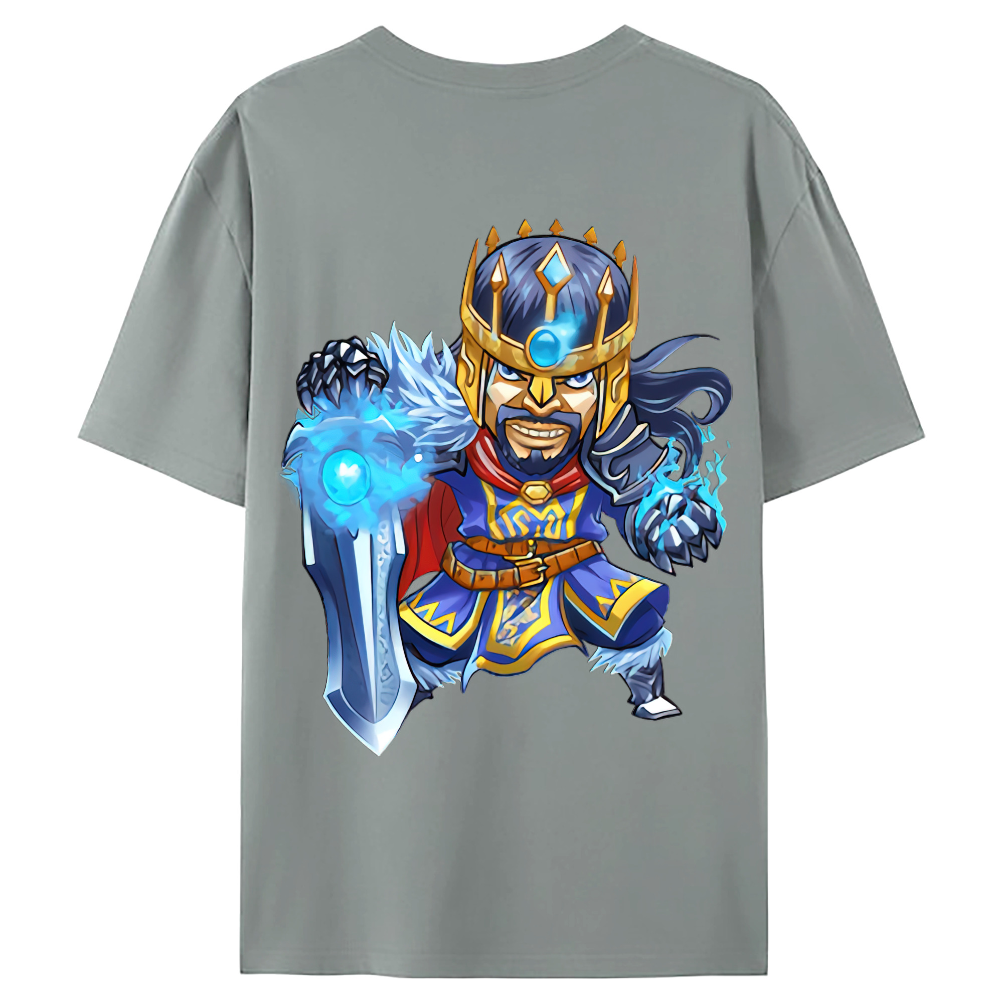（画像用） リーグ・オブ・レジェンド League of Legends LOL 綿100％ メンズ半袖Tシャツ（バックプリント） 通気性